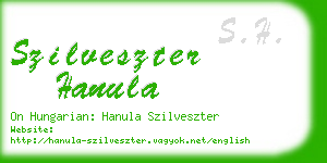 szilveszter hanula business card
